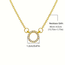 Women's Stone Pendant with Chain Micro Plating