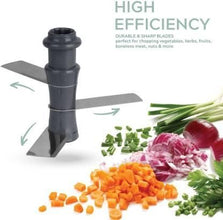 Food Chopper , Steel Large Manual Hand-Press Vegetable Chopper Mixer Cutter to Cut