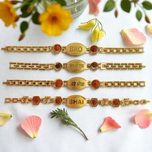 Gold Plated Metal Bracelet Rakhi For Brother (1 Pc)