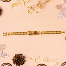 Gold Plated Designer Watch-dial Style Bracelet Rakhi For Brother (1 Pc)
