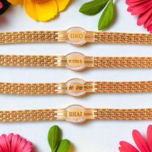 Rakhi Bracelet For Brother Metal Chain Style Rakhi With Mixed Designs (1 Pc)