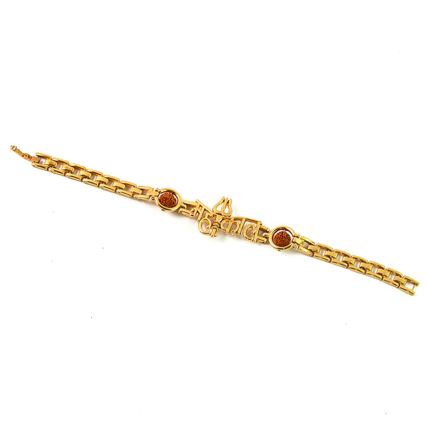 Mahakal Trishul Design  Rudraksh Beads Bracelet Rakhi